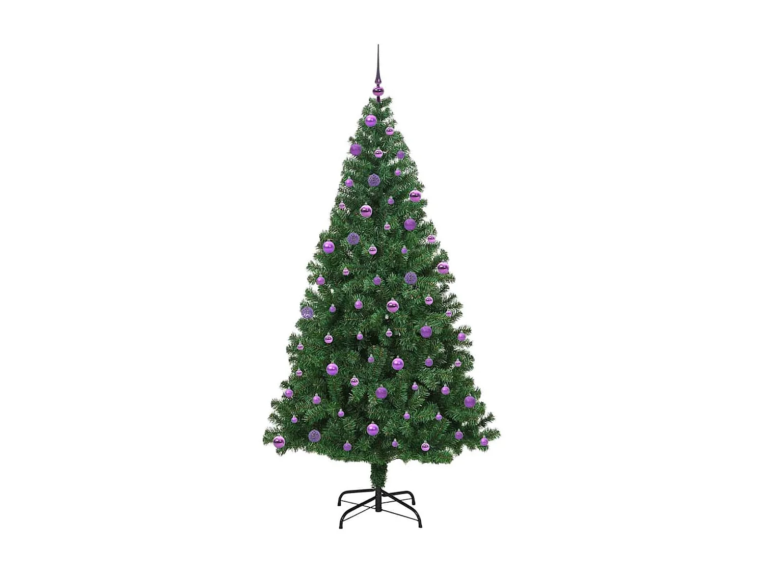 Albero di Natale artificiale verde 210 cm PVC, acciaio e plastica