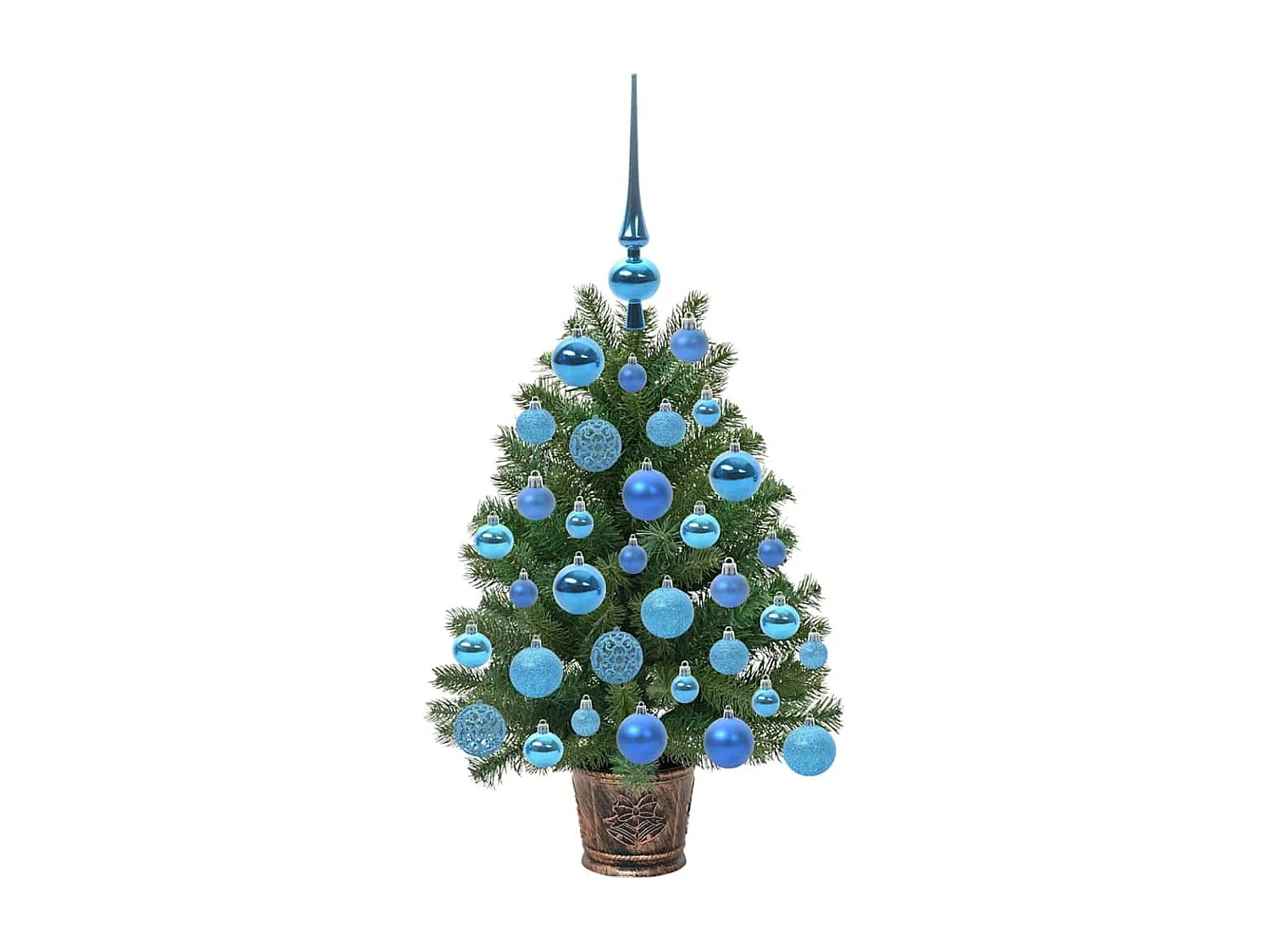 Albero di Natale artificiale con 150 LED Verde 75 cm PE e PVC