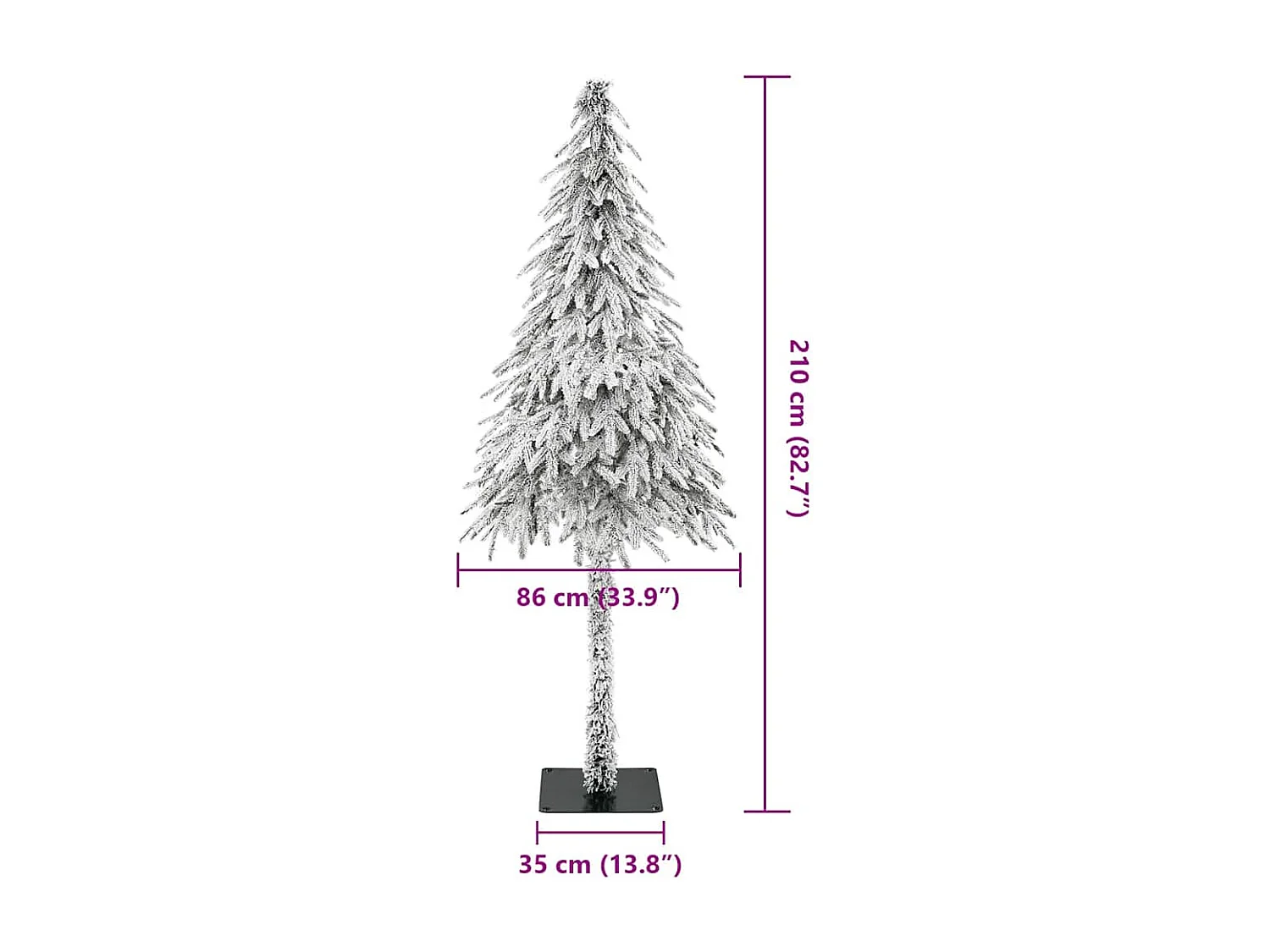 Kunstkerstboom Wit 86 x 86 x 210 cm