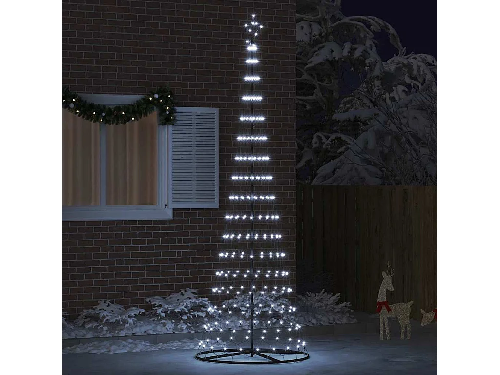 LED Weihnachtsbaum Kaltweiß 100,5 x 100,5 x 302,5 cm Metall