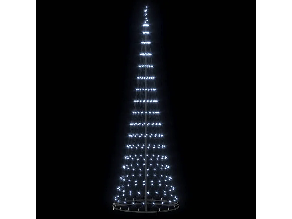 LED Weihnachtsbaum Kaltweiß 100,5 x 100,5 x 302,5 cm Metall