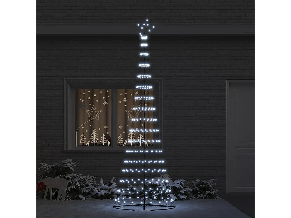 LED Kerstboom Koel Wit 100,5 x 100,5 x 302,5 cm Metaal