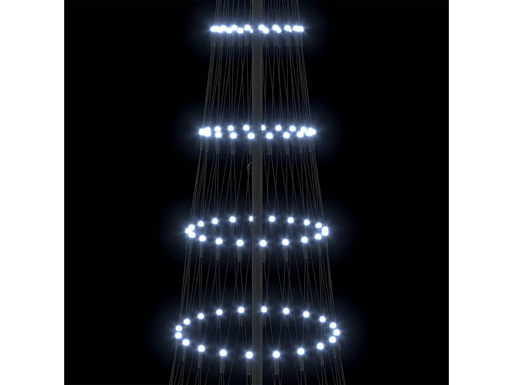 LED Kerstboom Koel Wit 100,5 x 100,5 x 302,5 cm Metaal
