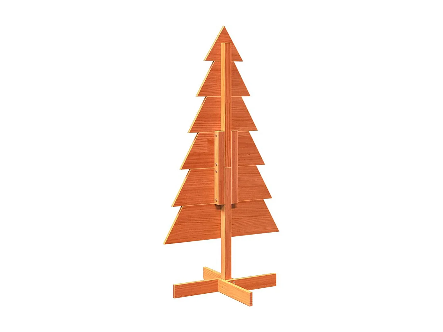Albero di Natale in legno per decorazione 120 cm in legno massello di pino