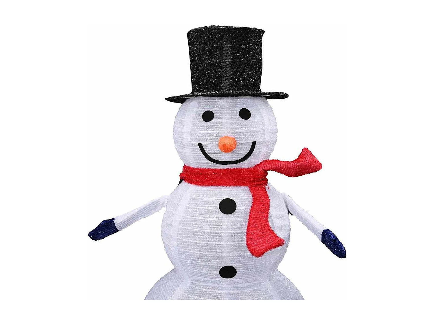 Famille de bonhommes de neige de Noël 3 pcs Blanc chaud