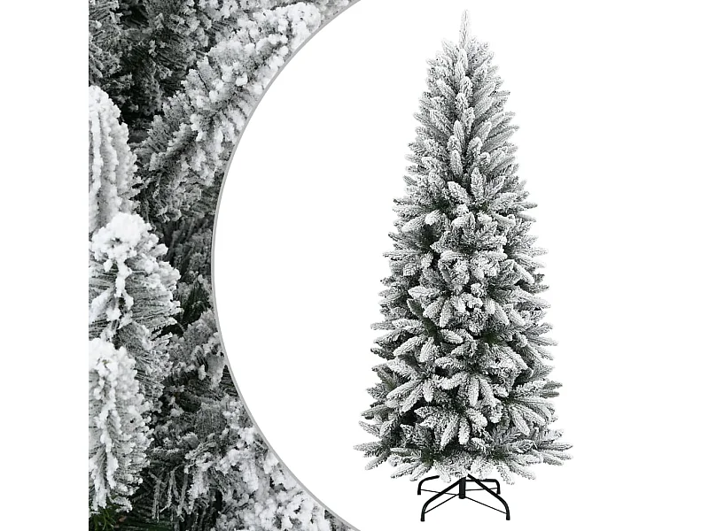 Albero di Natale artificiale con neve fioccata 240 cm PVC e PE