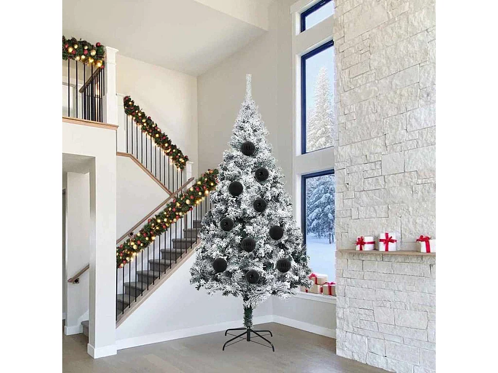 Ensemble de Boules de Noël 4 pcs Noir