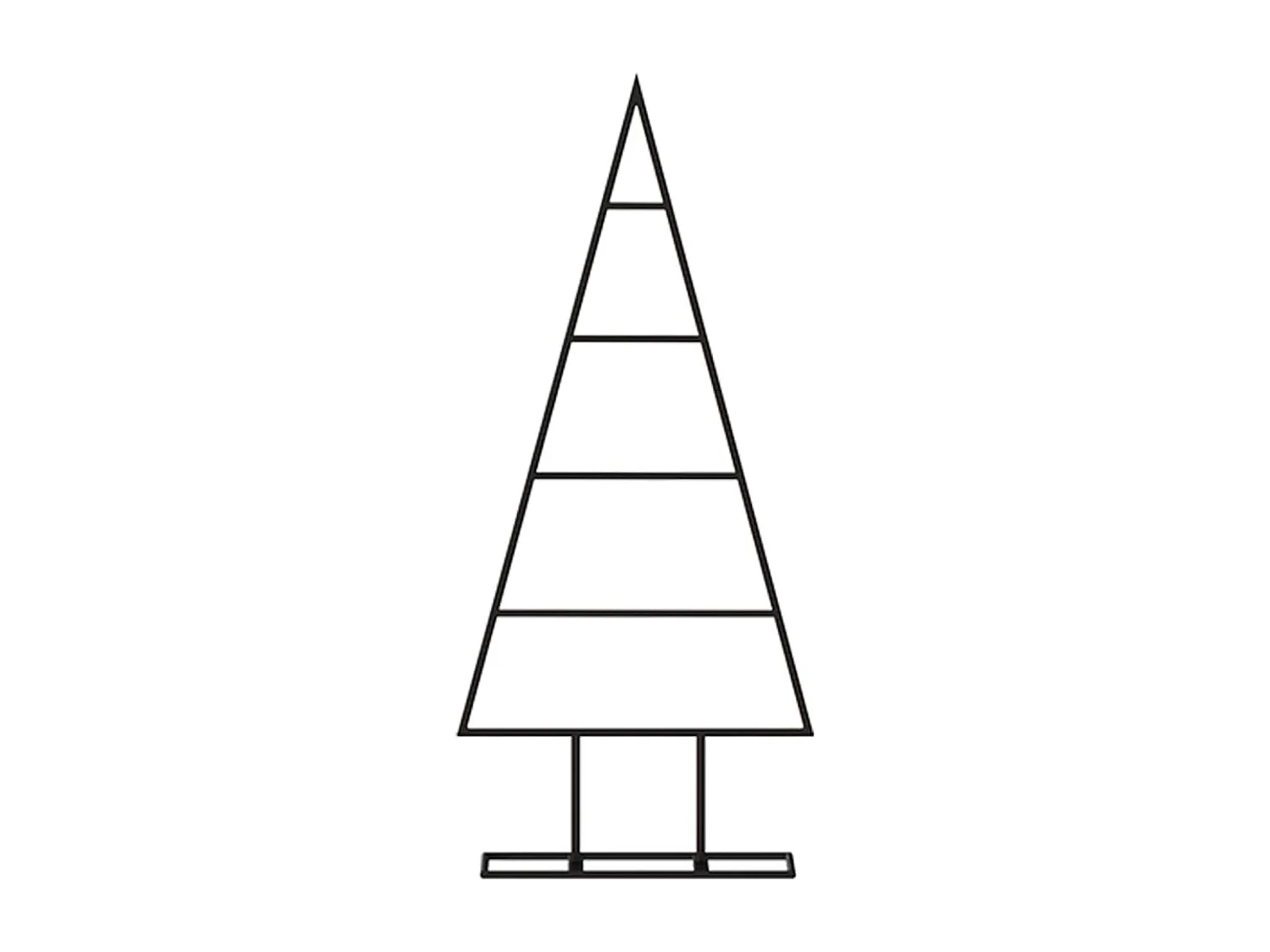 Arbre de Noël en métal pour décoration noir 60 cm