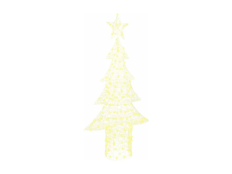 Sapin de Noël avec 240 LED Blanc chaud 180 cm Acrylique