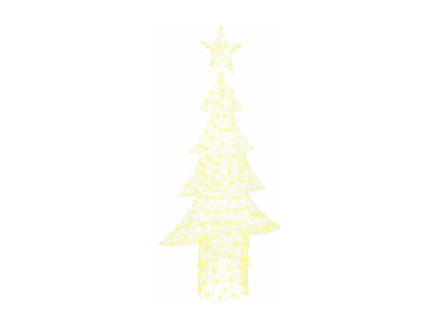 Sapin de Noël avec 240 LED Blanc chaud 180 cm Acrylique