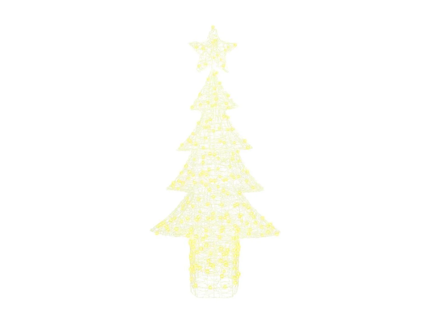 Sapin de Noël avec 240 LED Blanc chaud 180 cm Acrylique