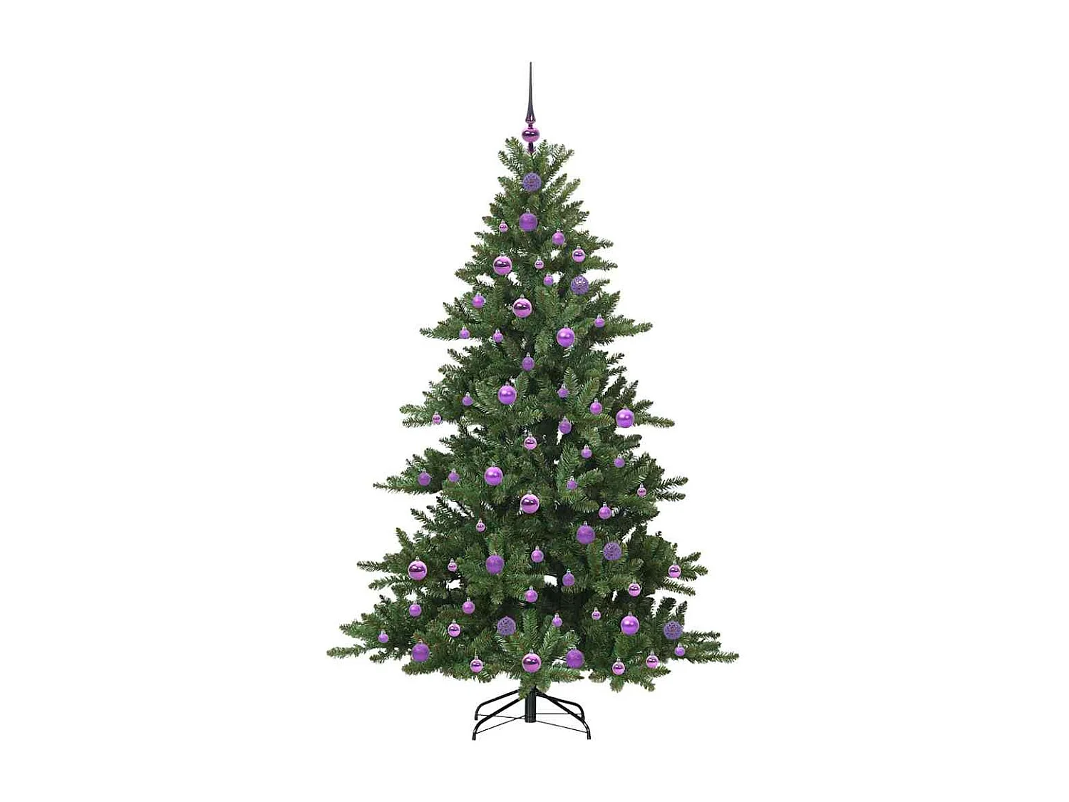 Albero di Natale artificiale con rami articolati 180 cm PVC