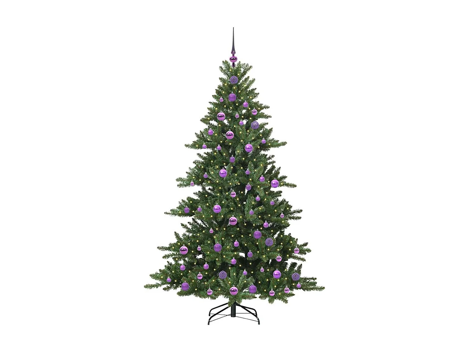 Albero di Natale artificiale con rami articolati 180 cm PVC