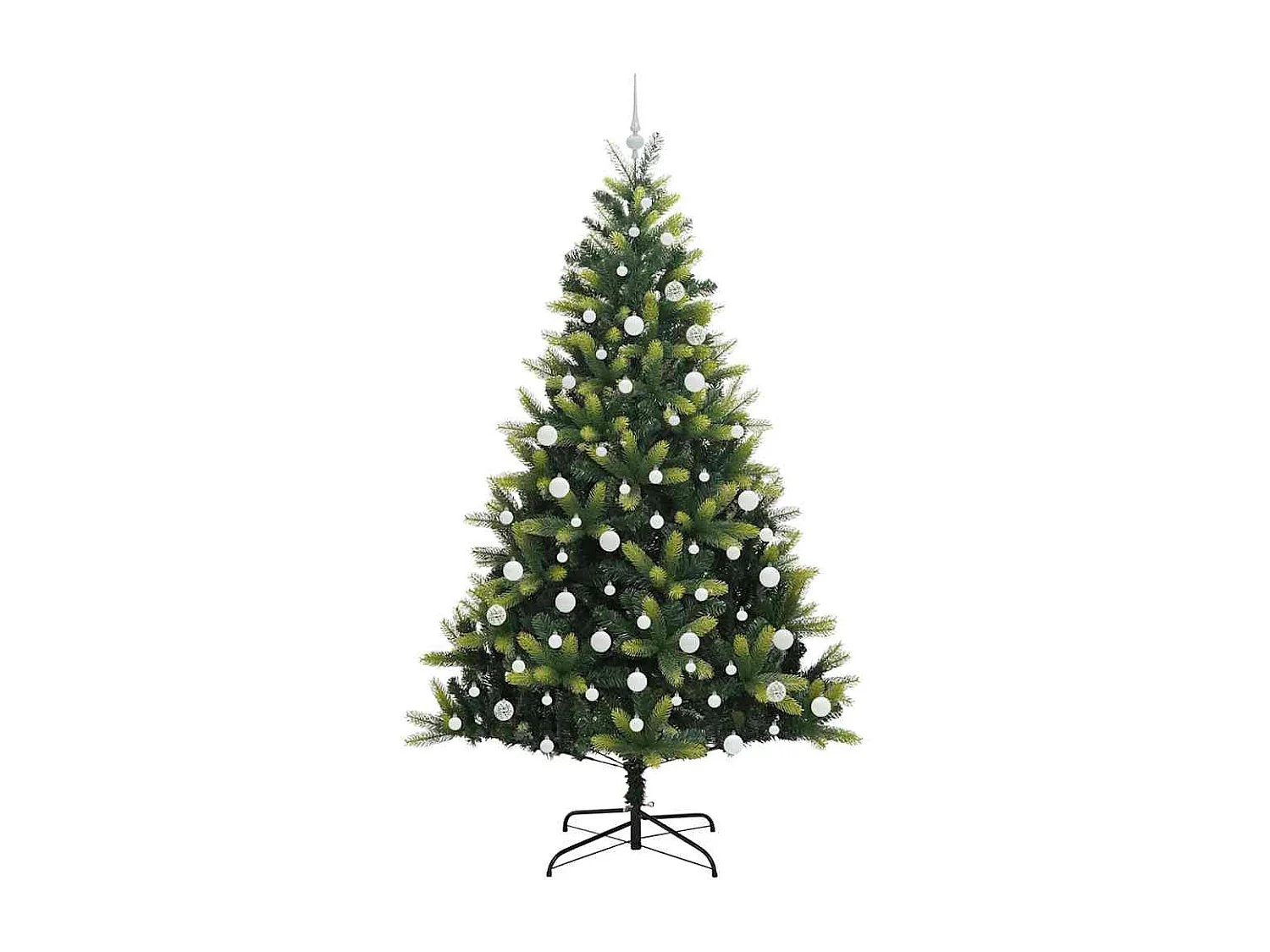 Arbre de Noël artificiel en silicone flexible 300 LEDs 210 cm