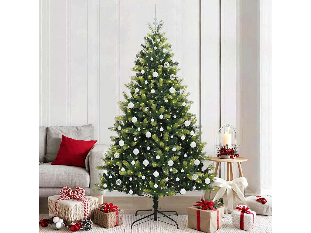 Albero di Natale artificiale flessibile in silicone 300 LED 210 cm