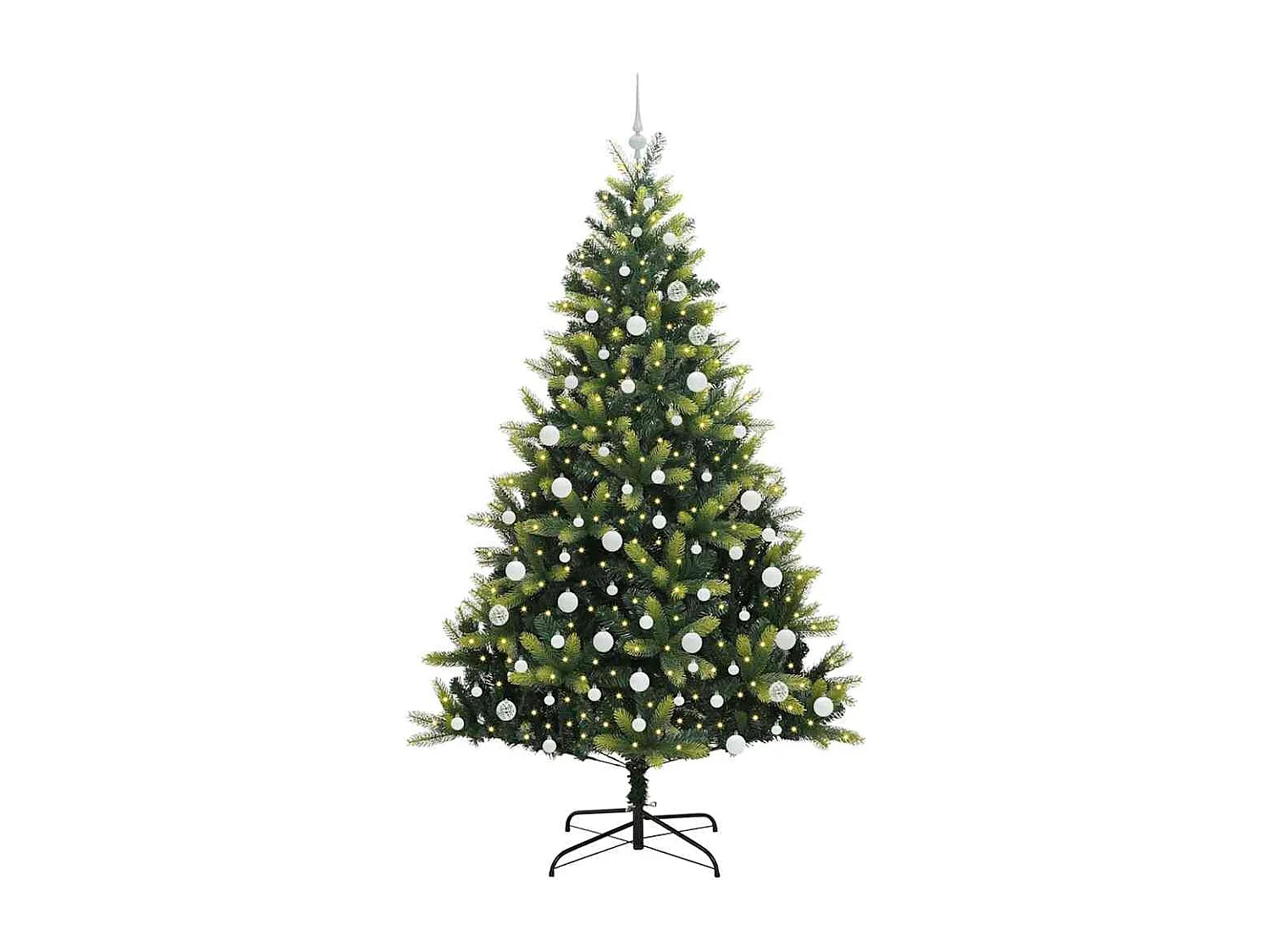 Albero di Natale artificiale flessibile in silicone 300 LED 210 cm