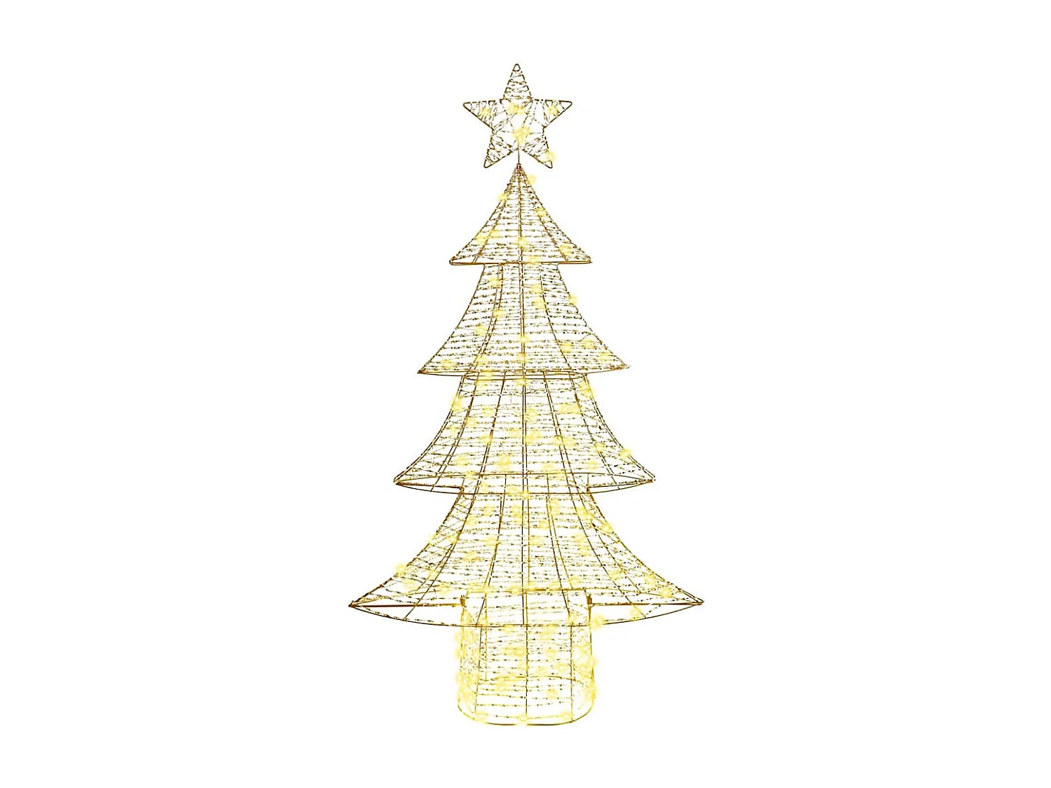 Sapin de Noël avec 160 LED Blanc chaud 150 cm PET