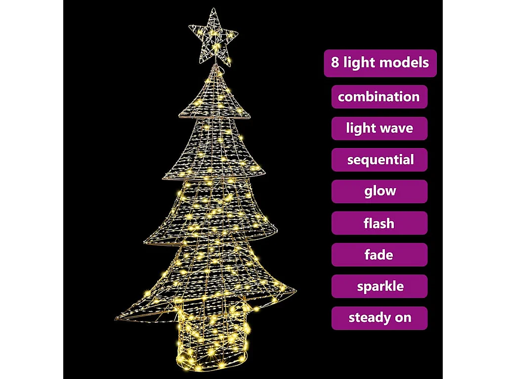 Sapin de Noël avec 160 LED Blanc chaud 150 cm PET