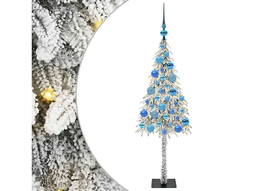 Sapin de Noël avec 150 LED Blanc 120 cm PE et Acier