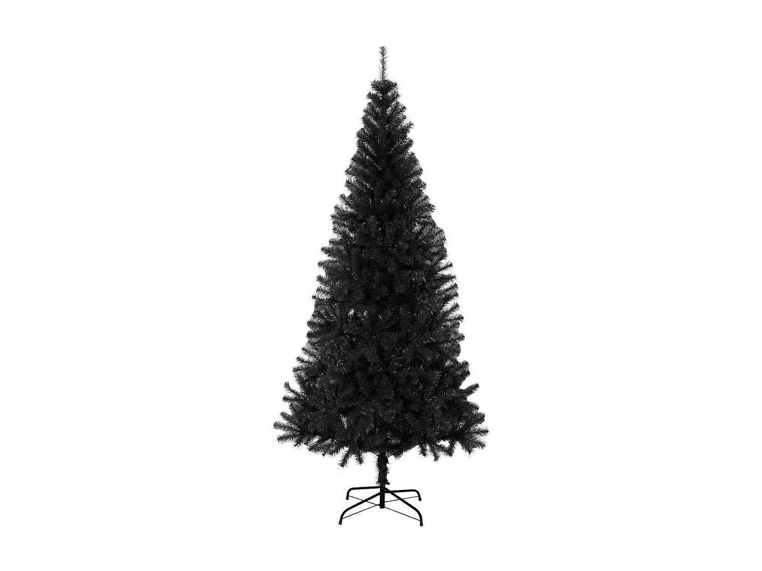 Sapin de Noël avec 300 LED avec support Noir 210 cm PVC