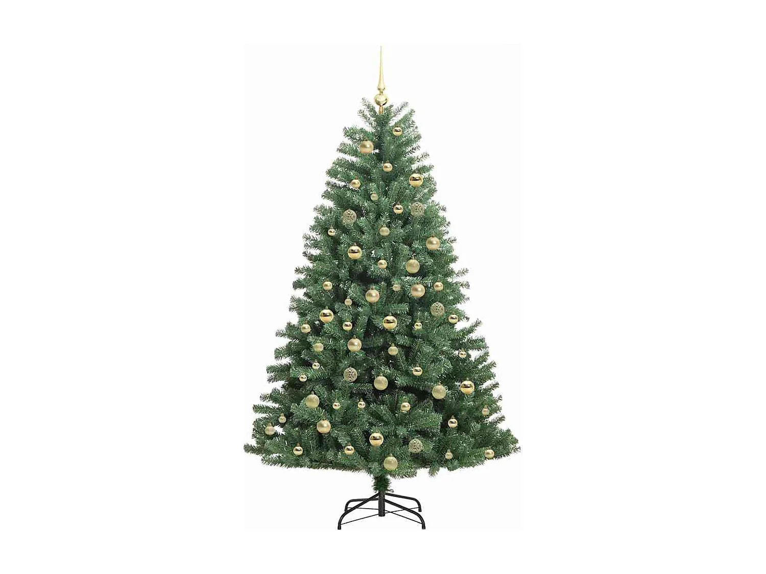 Albero di Natale artificiale con rami incernierati verde 180 cm
