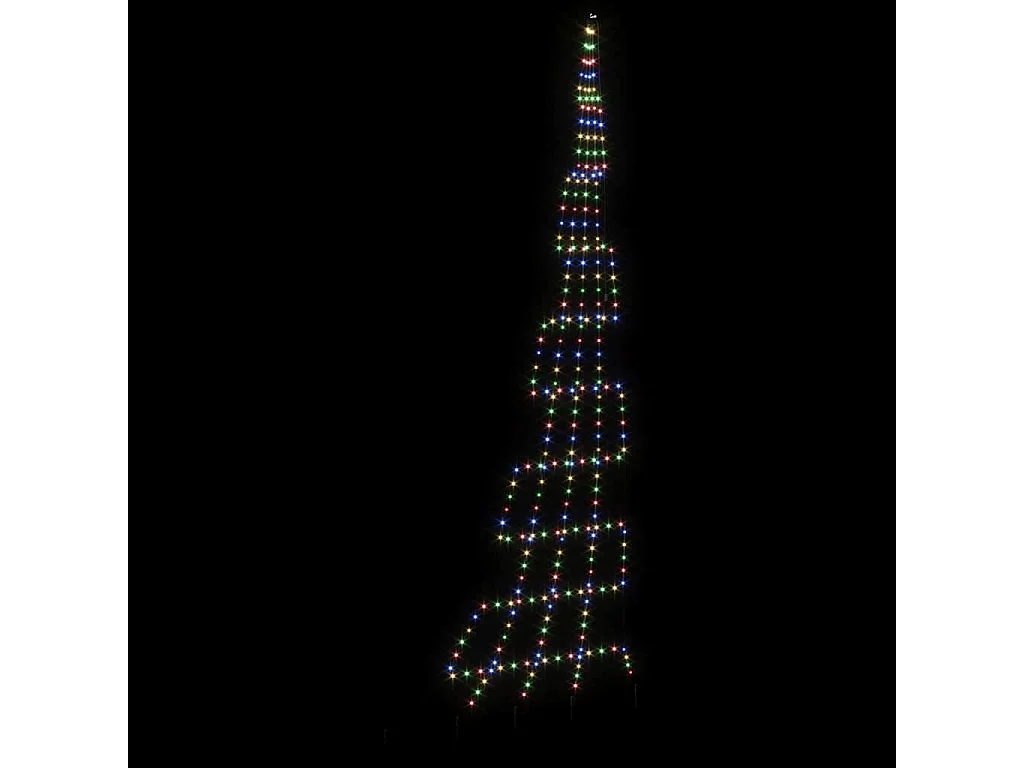 LED Kerstboom met grondpennen Multicolor 500 cm Metaal
