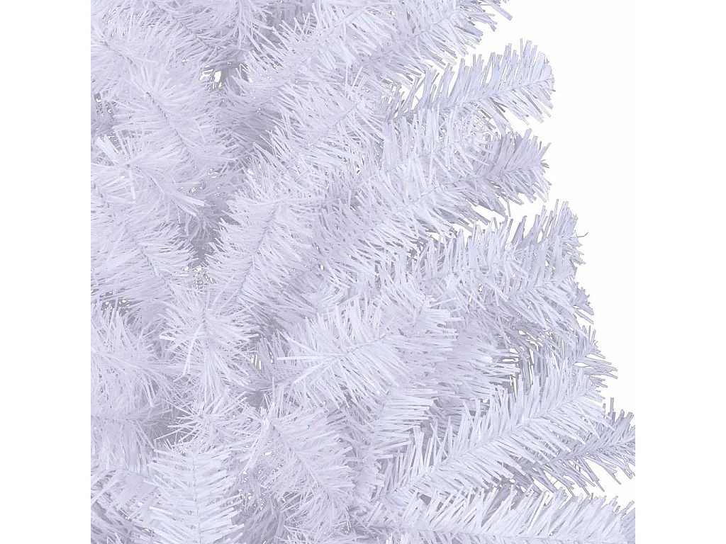 Sapin de Noël artificiel moitié avec support blanc 180 cm PVC