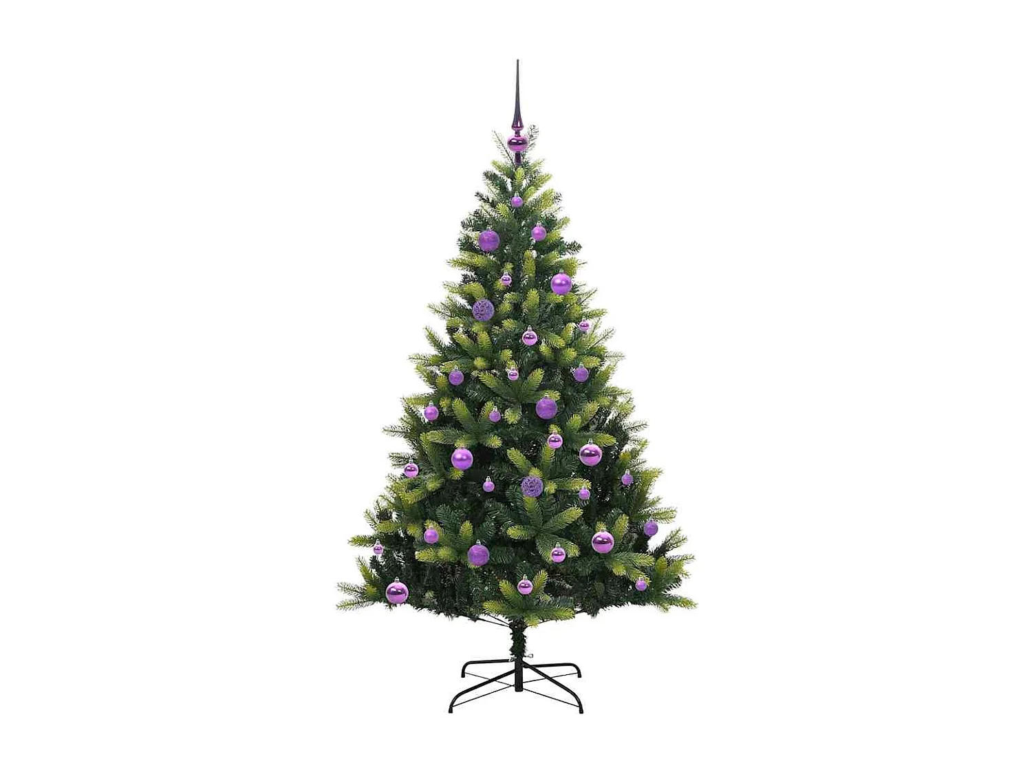 Albero di Natale artificiale incernierato 150 LED verde 150 cm