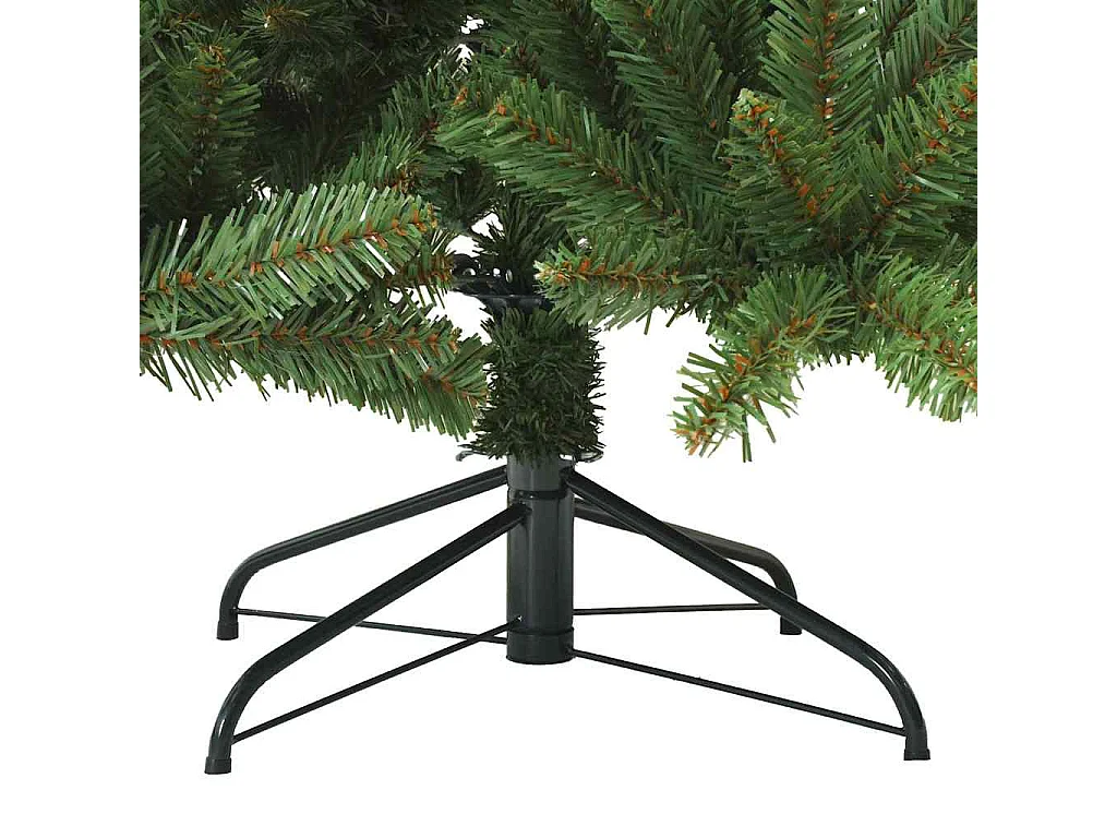 Albero di Natale artificiale con rami incernierati verde 180 cm