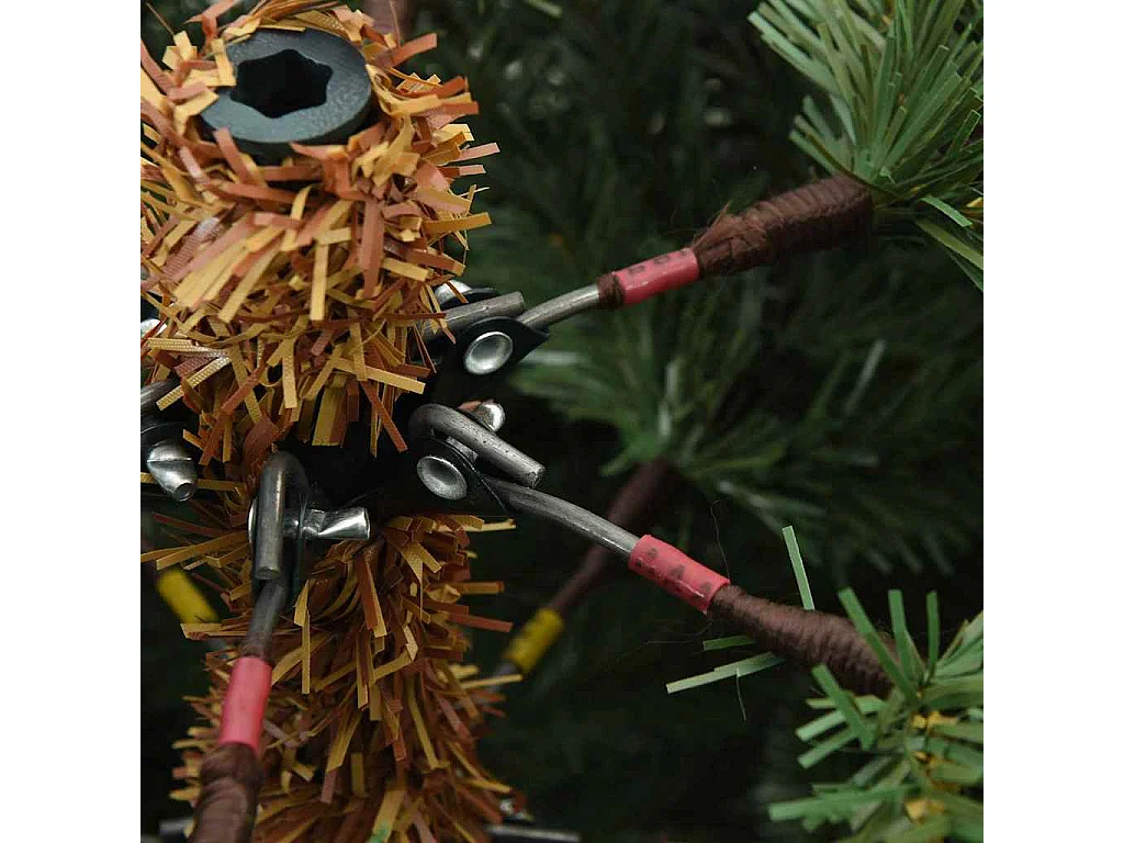 Albero di Natale artificiale con rami incernierati verde 180 cm