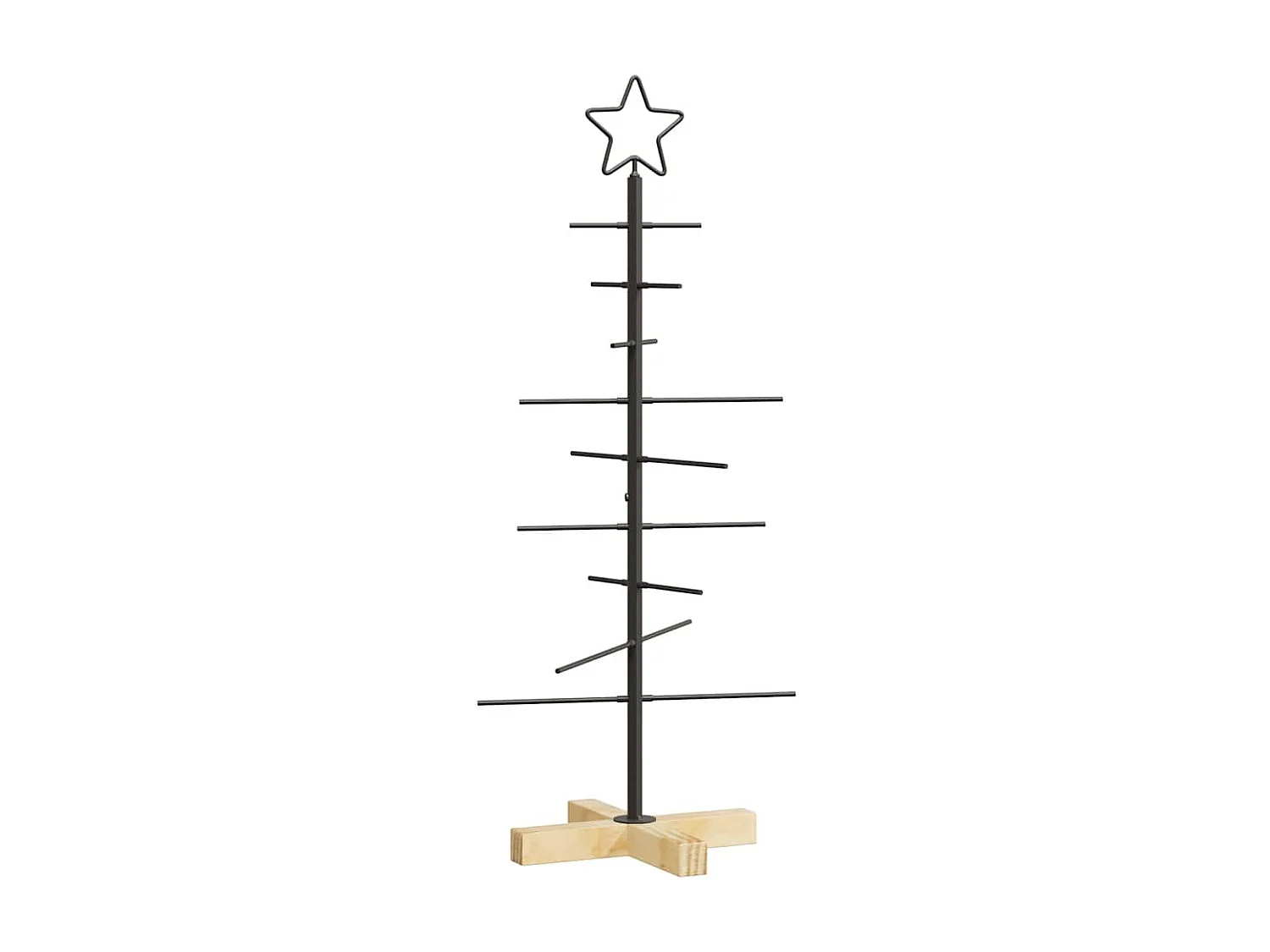 Arbre de Noël en métal Noir 90 cm Acier peint par poudre
