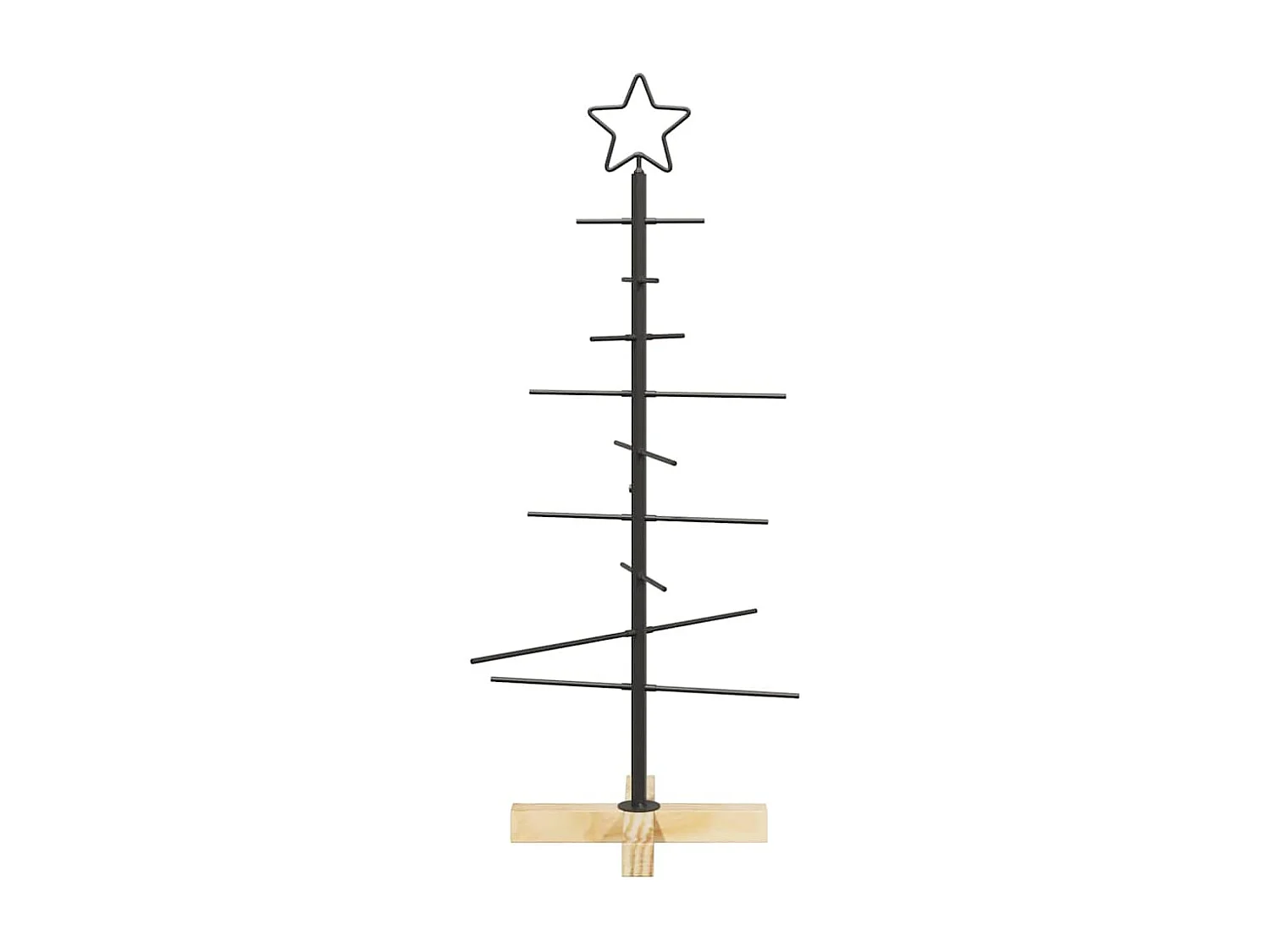 Arbre de Noël en métal Noir 90 cm Acier peint par poudre
