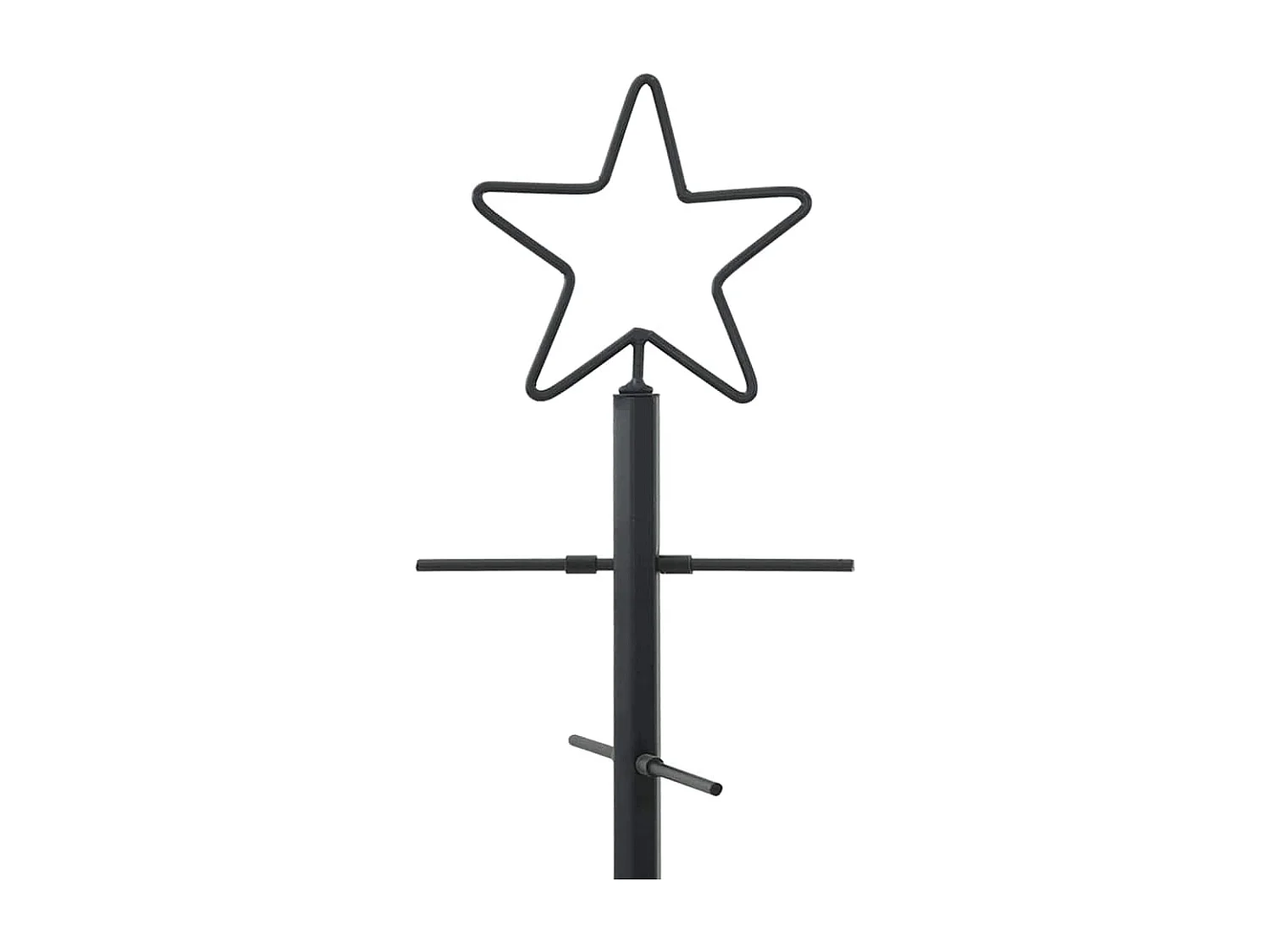 Arbre de Noël en métal Noir 90 cm Acier peint par poudre