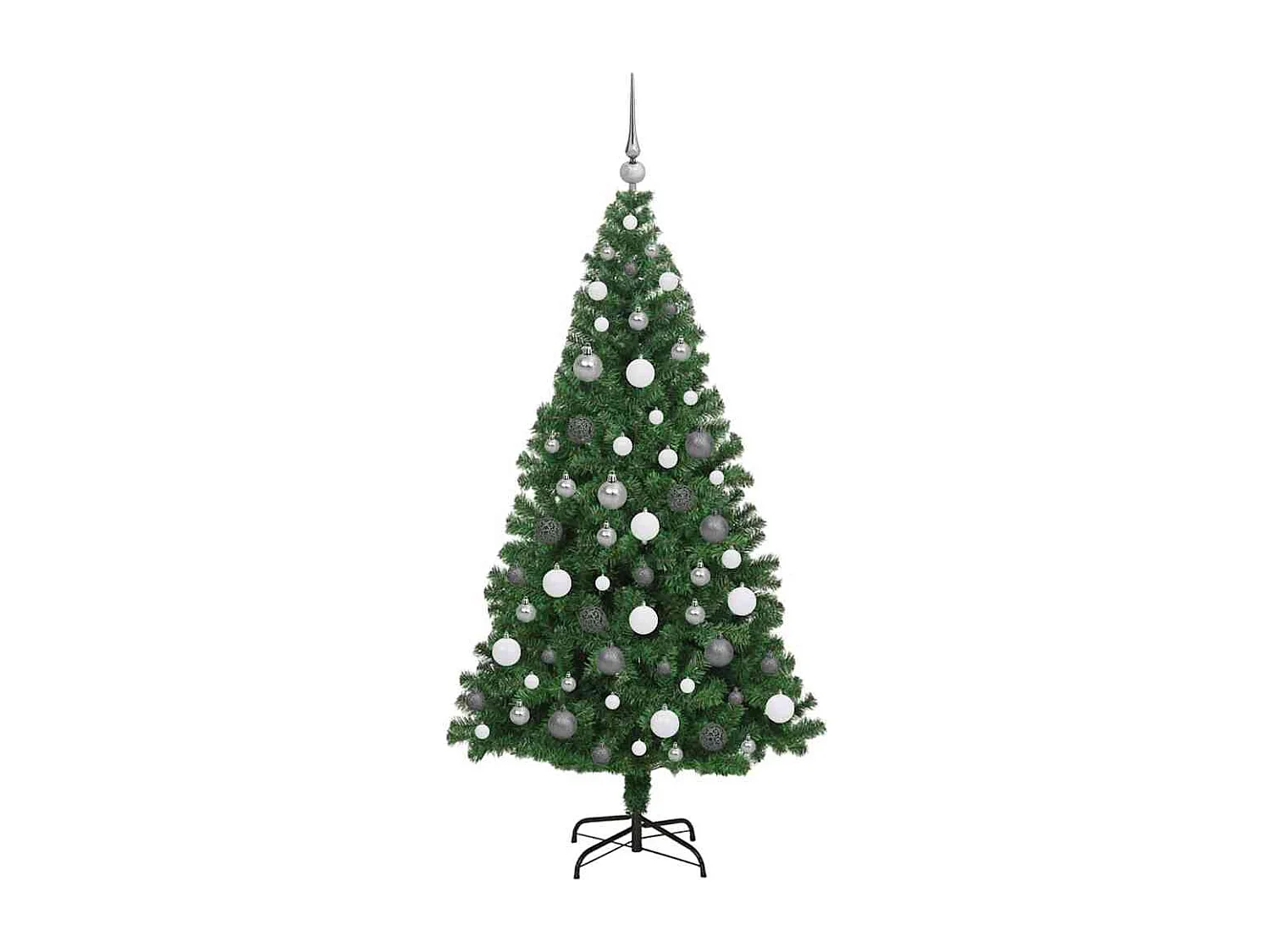 Albero di Natale artificiale verde 180 cm PVC, acciaio e plastica
