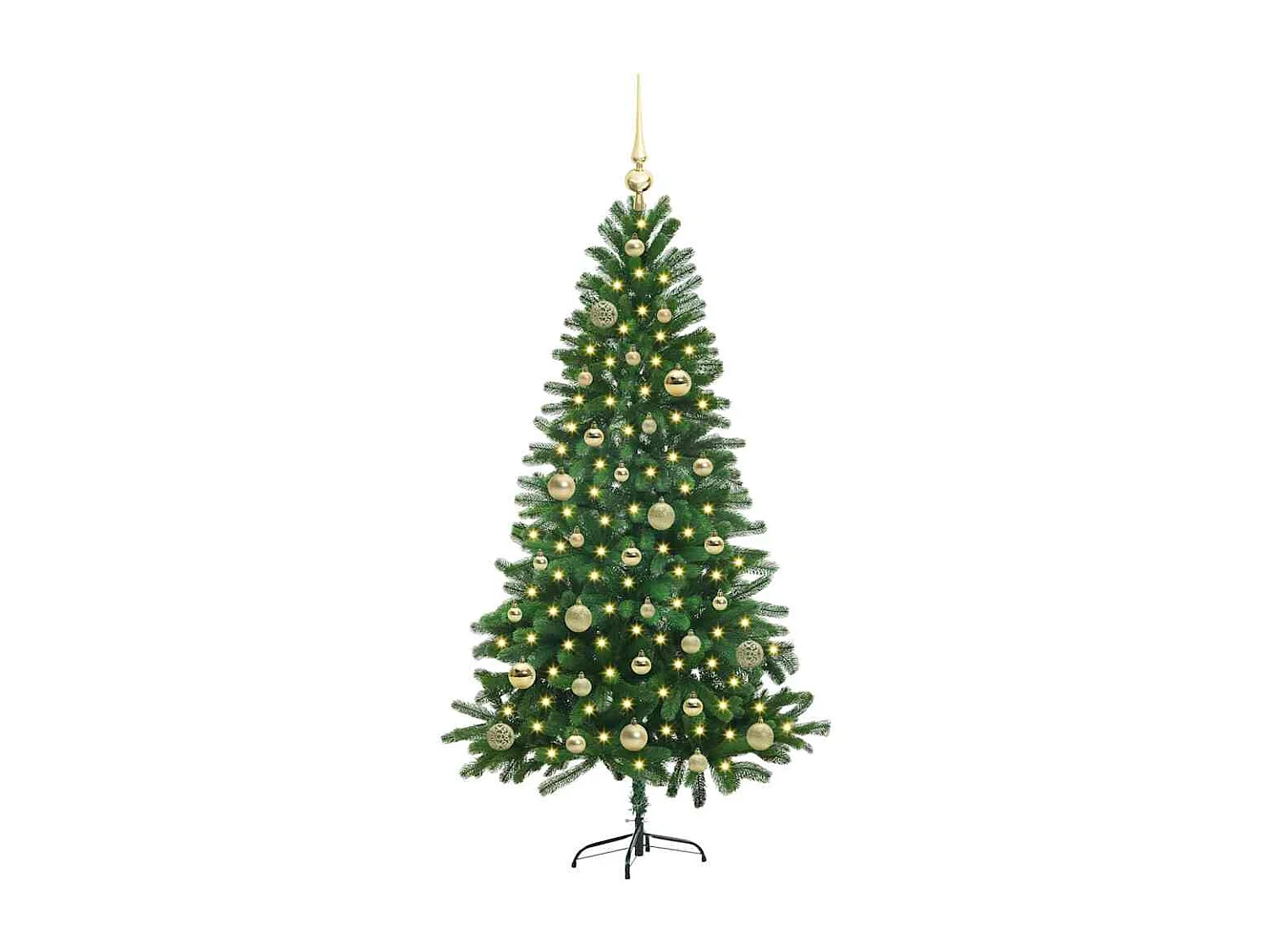 Kerstboom met 150 LED's met standaard Groen 150 cm PE