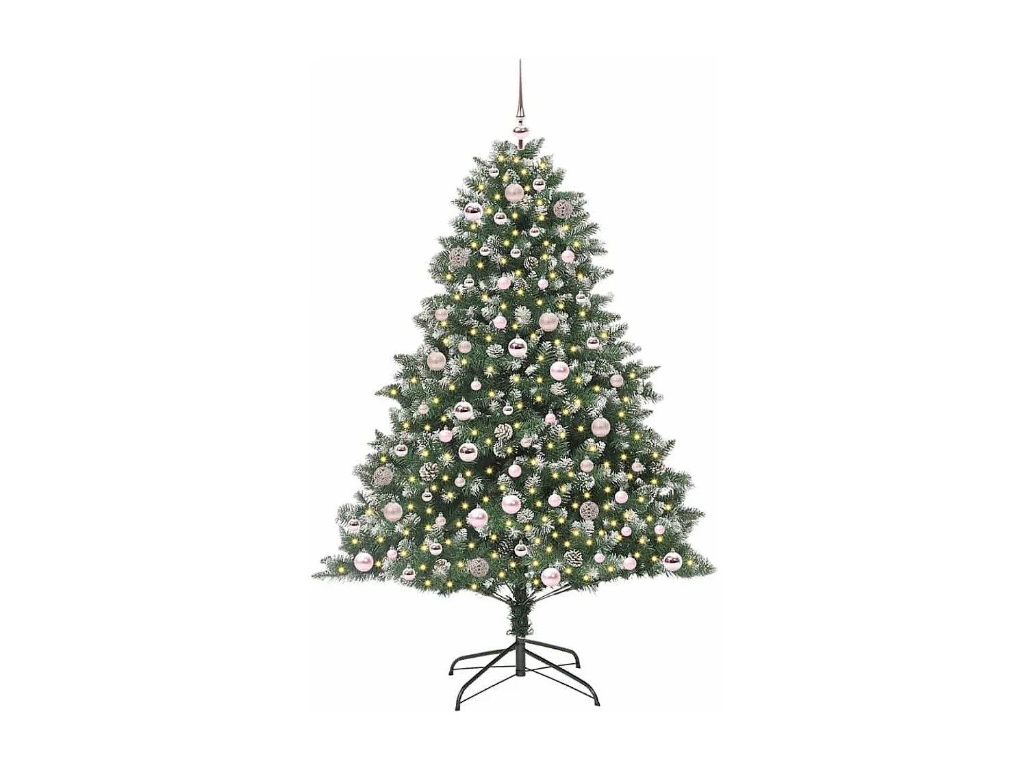 Albero di Natale artificiale con 300 LED Verde 126 x 126 x 180 cm