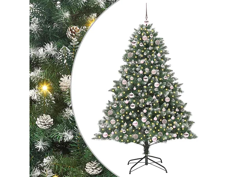Albero di Natale artificiale con 300 LED Verde 126 x 126 x 180 cm