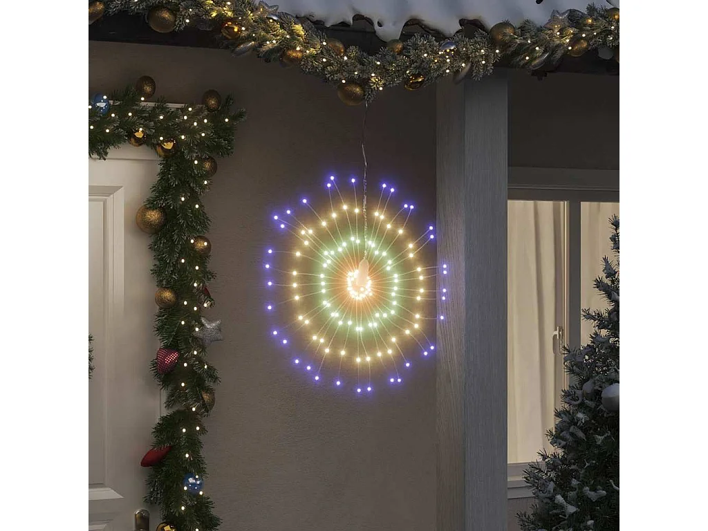 Luci di Natale a stella 140 LED multicolore 17 cm