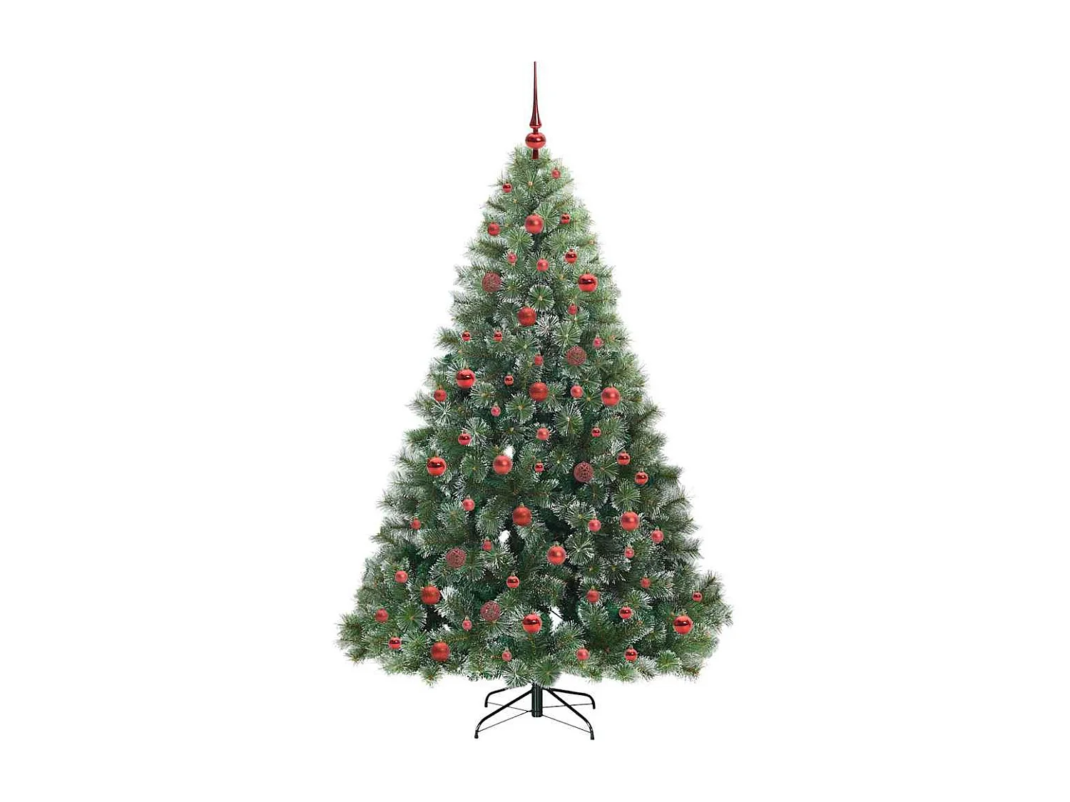 Albero di Natale artificiale con 300 LED Verde 180 cm PE e PVC
