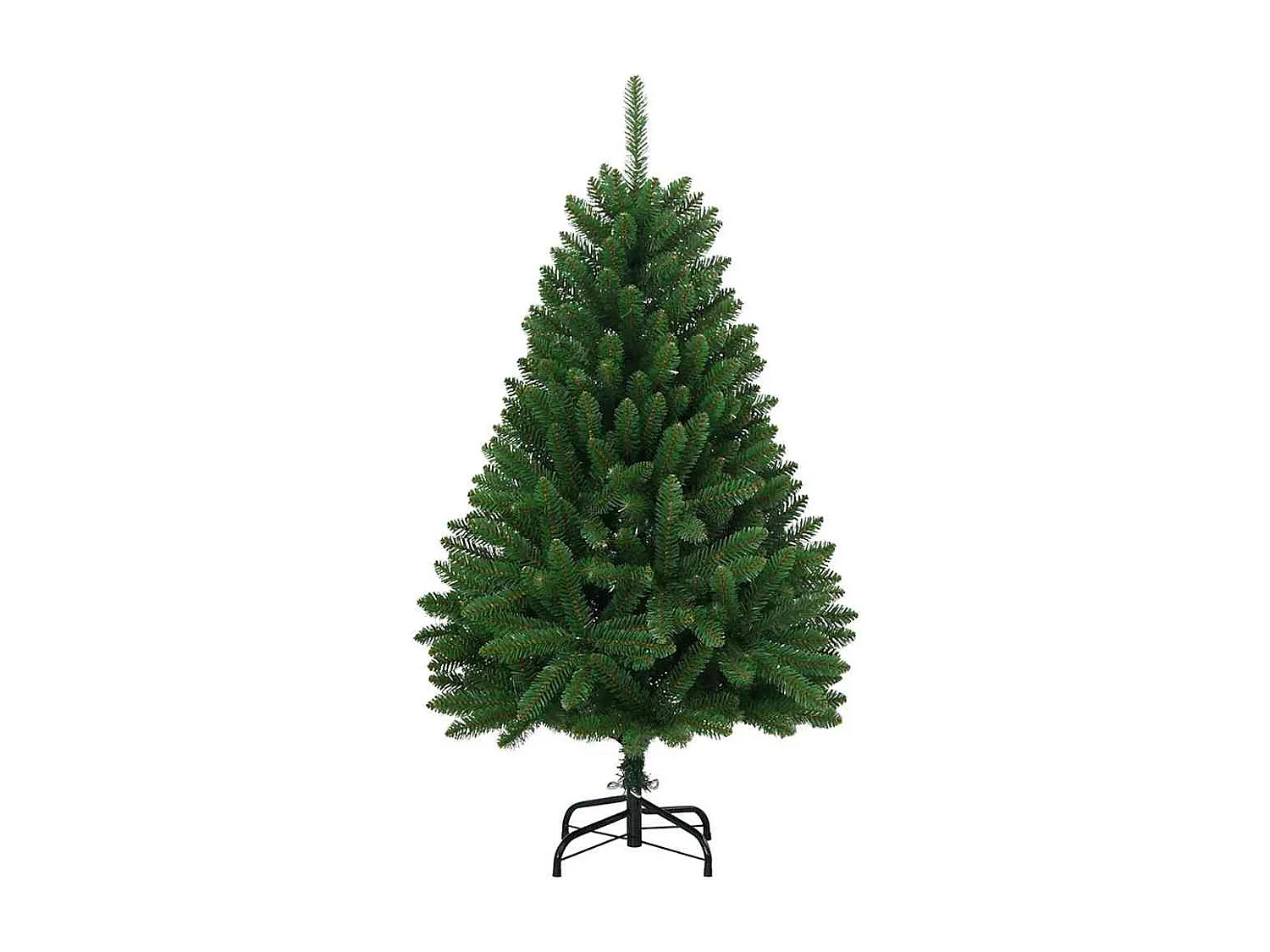 Albero di Natale artificiale con 150 LED Verde 120 cm PVC e metallo