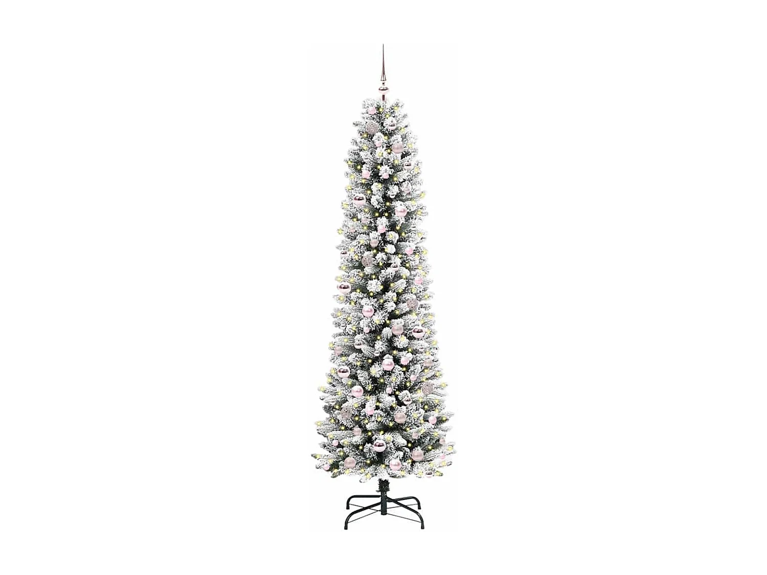 Sapin de Noël artificiel avec 300 LED Vert et blanc 210 cm