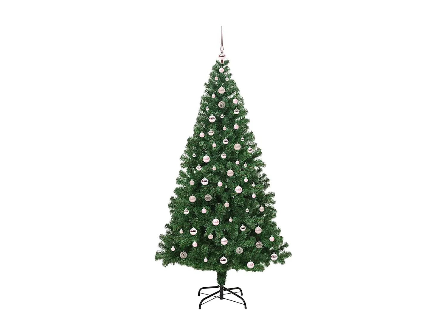 Albero di Natale artificiale verde 240 cm PVC, acciaio e plastica