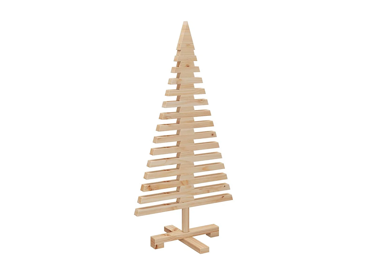 Houten kerstboom ter decoratie 90 cm massief grenenhout