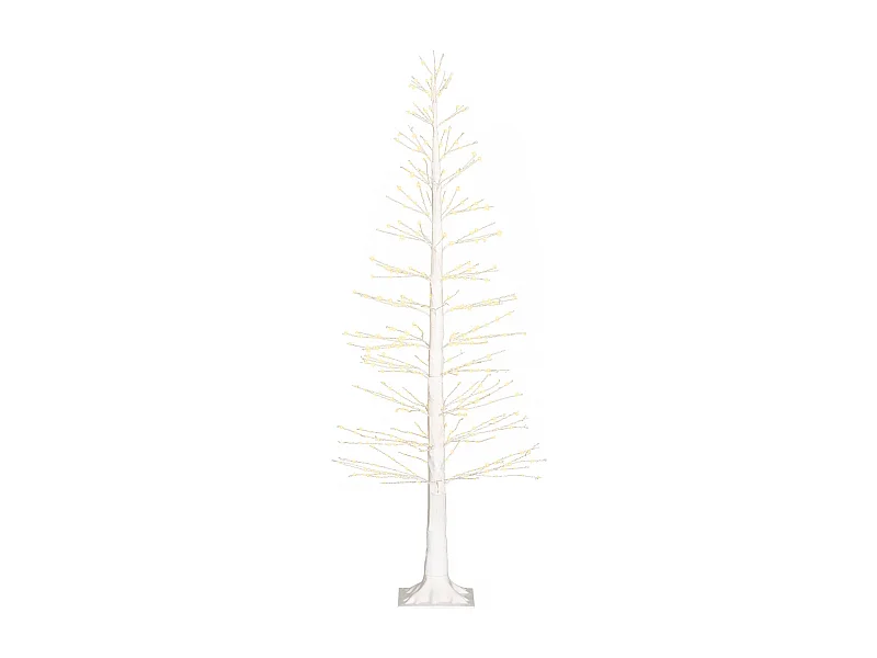 Sapin de Noël LED avec 810 lumières, 180 cm, matériau plastique, blanc (26 x 26 x 180 cm)