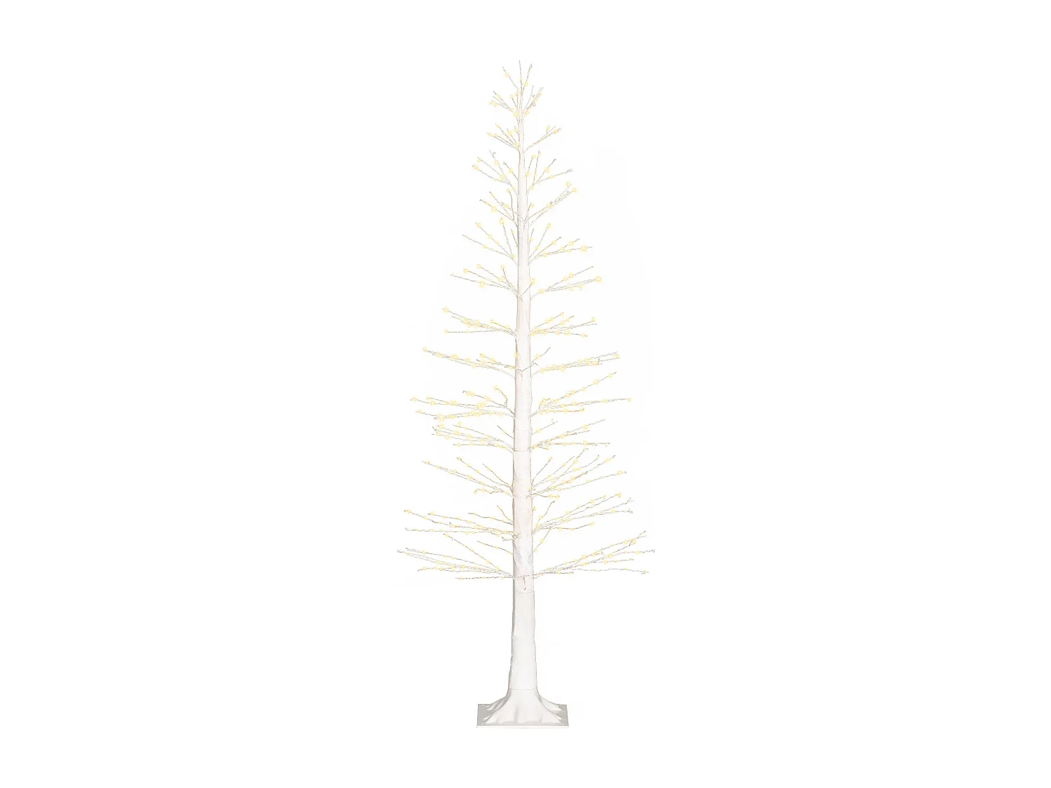 Sapin de Noël LED avec 810 lumières, 180 cm, matériau plastique, blanc (26 x 26 x 180 cm)