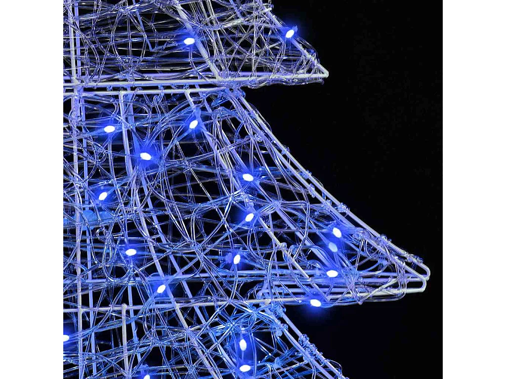 Sapin de Noël avec 100 LED Bleu 120 cm Acrylique