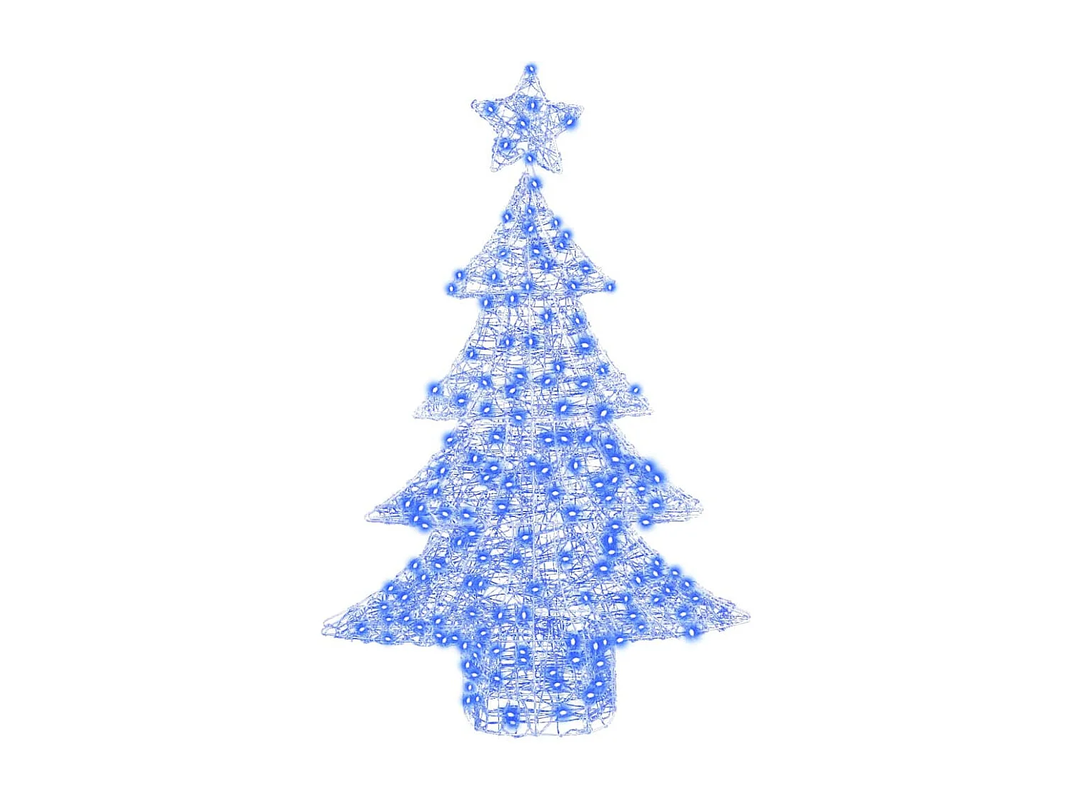 Sapin de Noël avec 100 LED Bleu 120 cm Acrylique