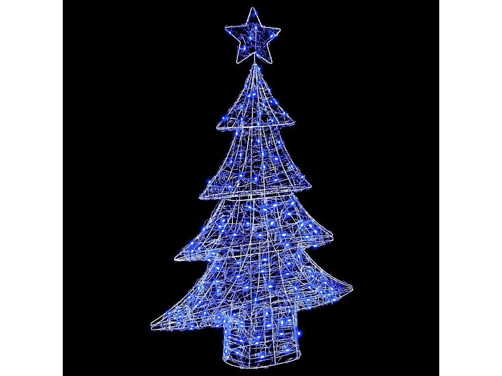 Sapin de Noël avec 100 LED Bleu 120 cm Acrylique