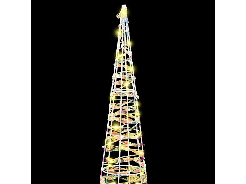 Albero di Natale con 90 LED 3 pezzi Bianco caldo 20 x 20 x 80 cm PET