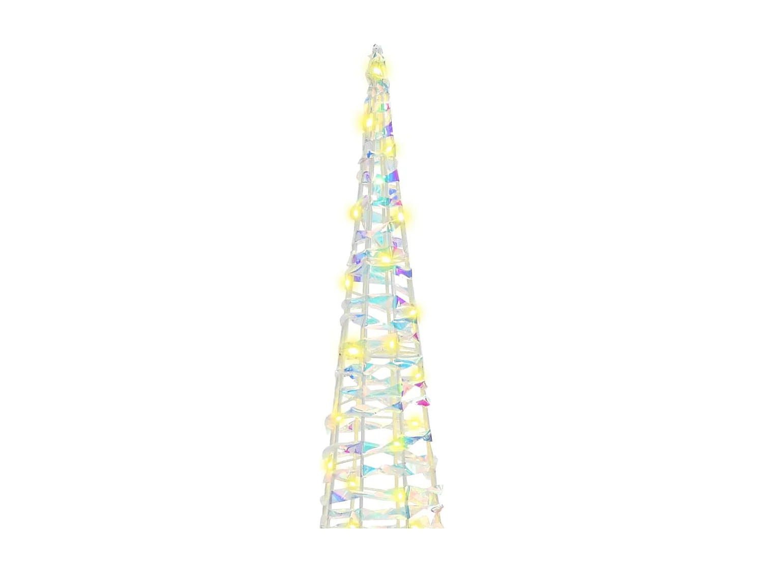 Albero di Natale con 90 LED 3 pezzi Bianco caldo 20 x 20 x 80 cm PET